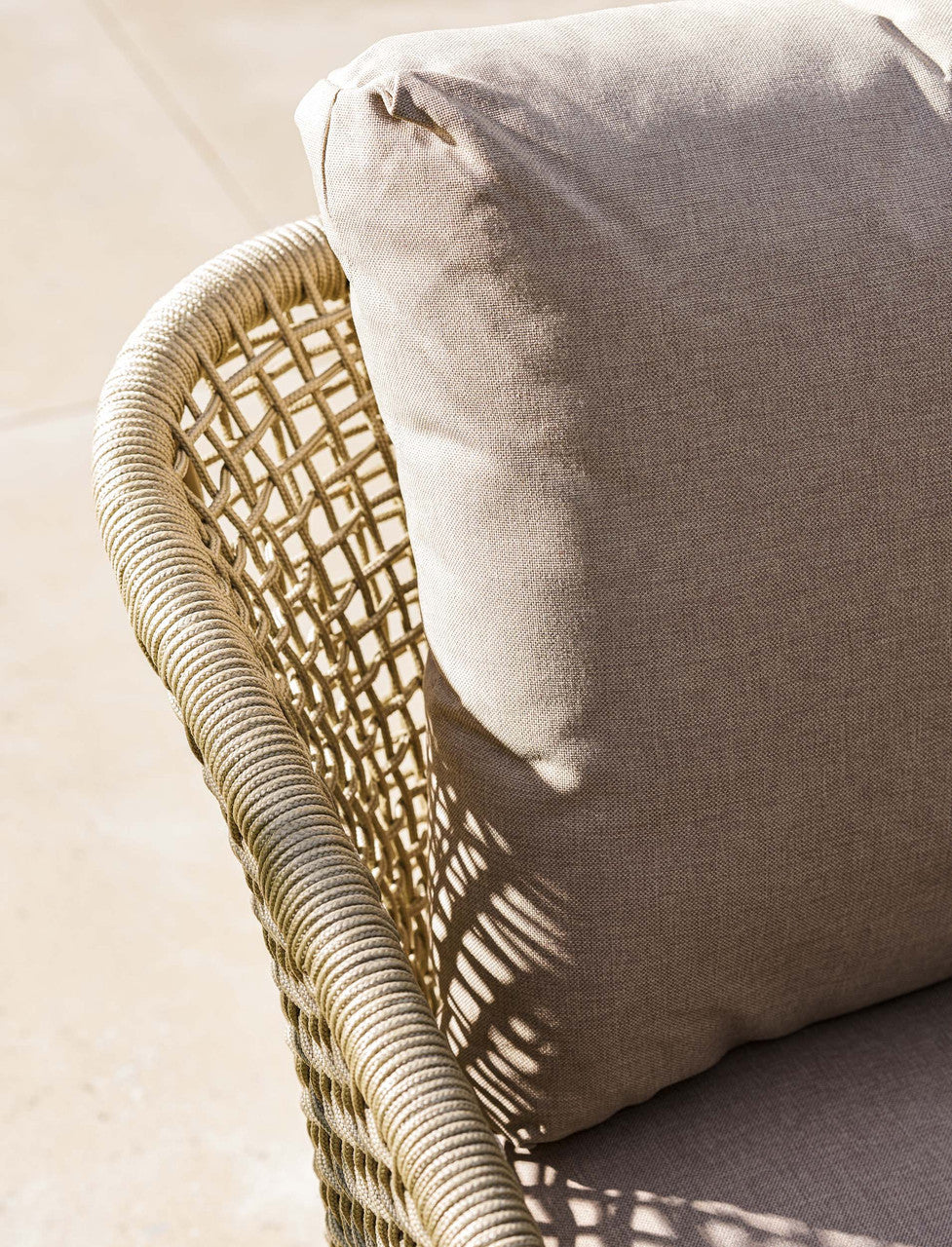 Lynton 3 Seater Sofa - Acacia Wood, Grey