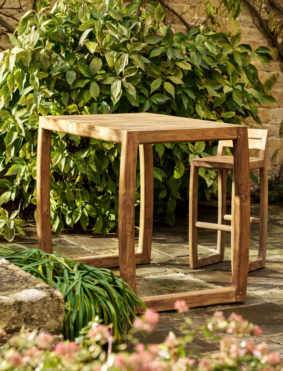 Dashwood Square Bar Table - Reclaimed Teak, Natural
