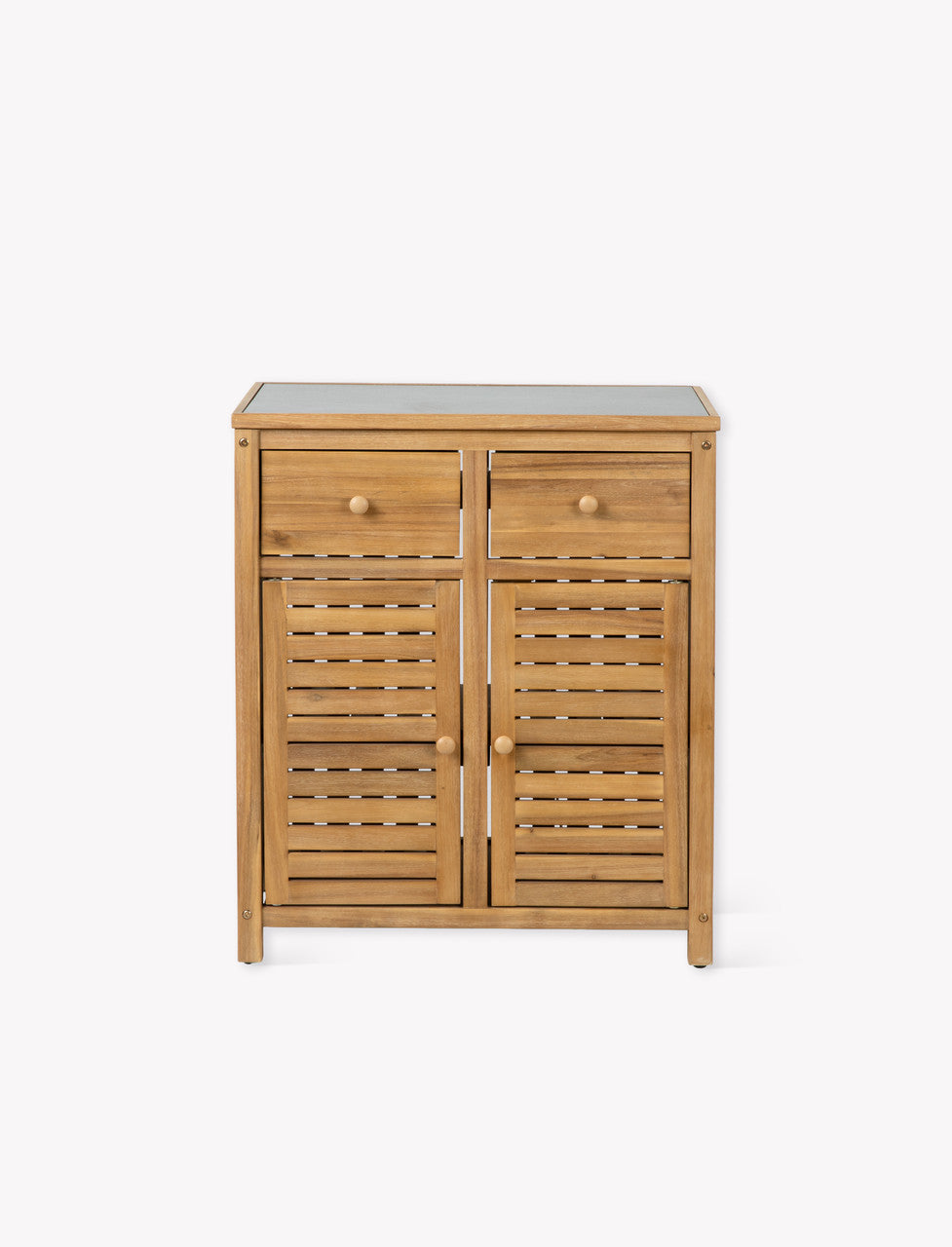 Stonesfield Outdoor Storage Two Doors - Acacia Wood, Natural