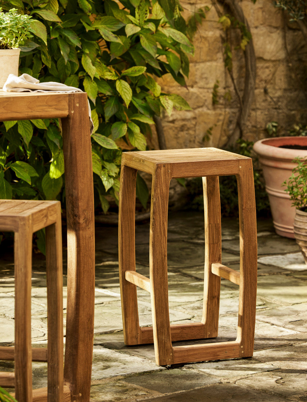 Dashwood Bar Stool - Reclaimed Teak, Natural, Set of 2