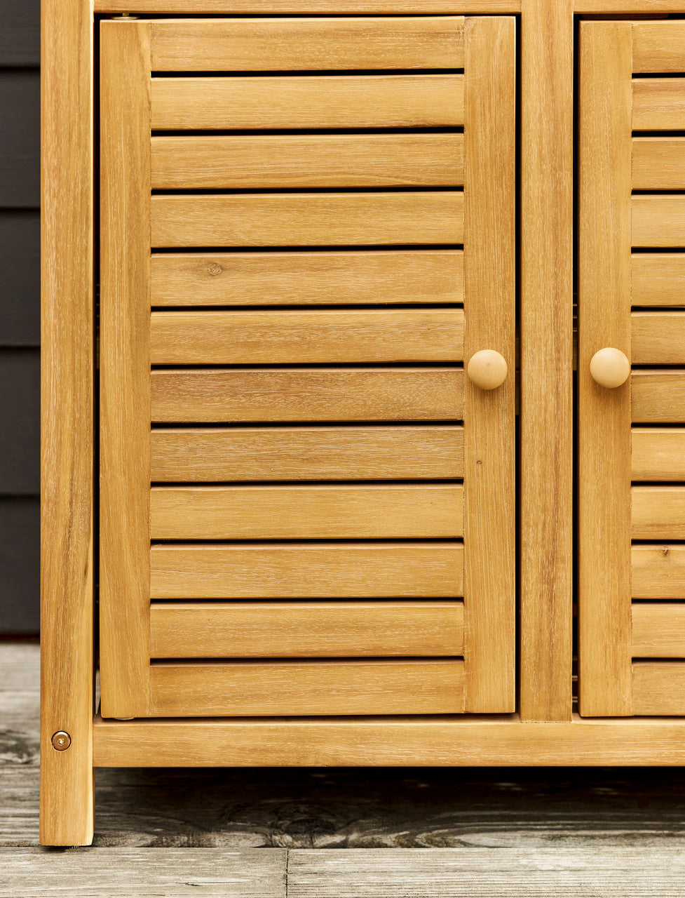 Stonesfield Outdoor Storage Two Doors - Acacia Wood, Natural