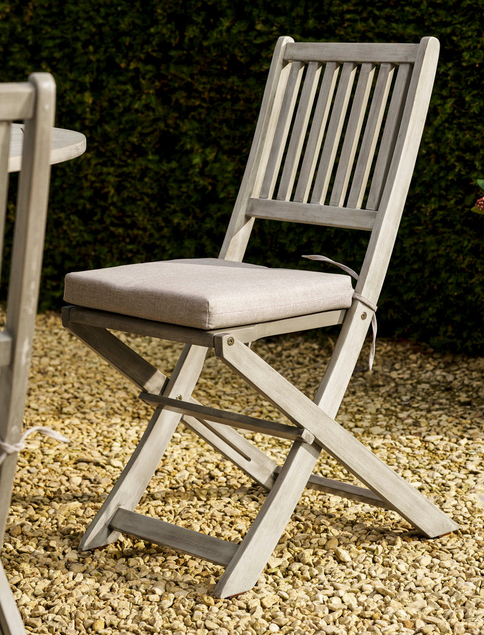 Letcombe 4 Seater Dining Set - Acacia Wood, Whitewash