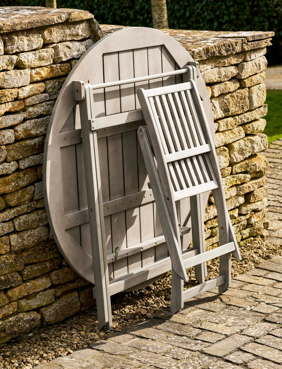 Letcombe 4 Seater Dining Set - Acacia Wood, Whitewash
