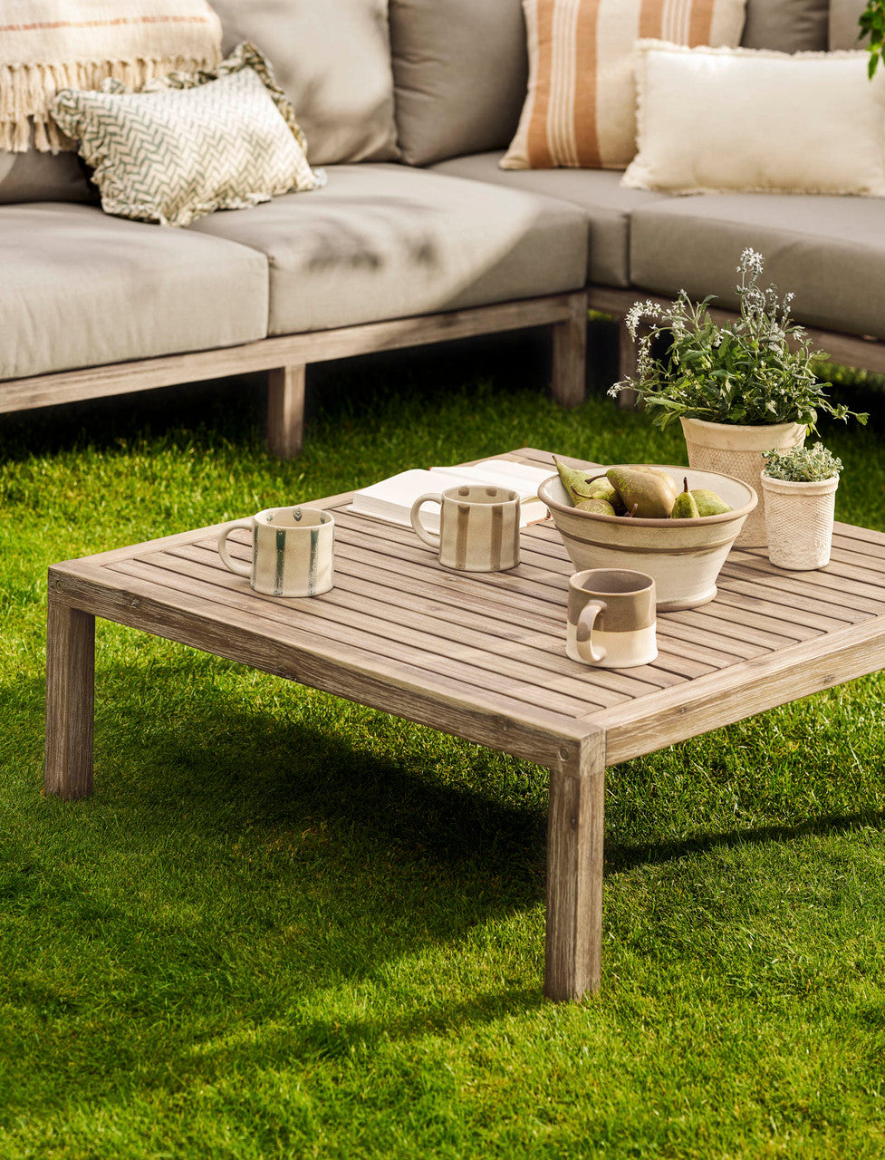 Porthallow Square Coffee Table - Acacia Wood, Natural