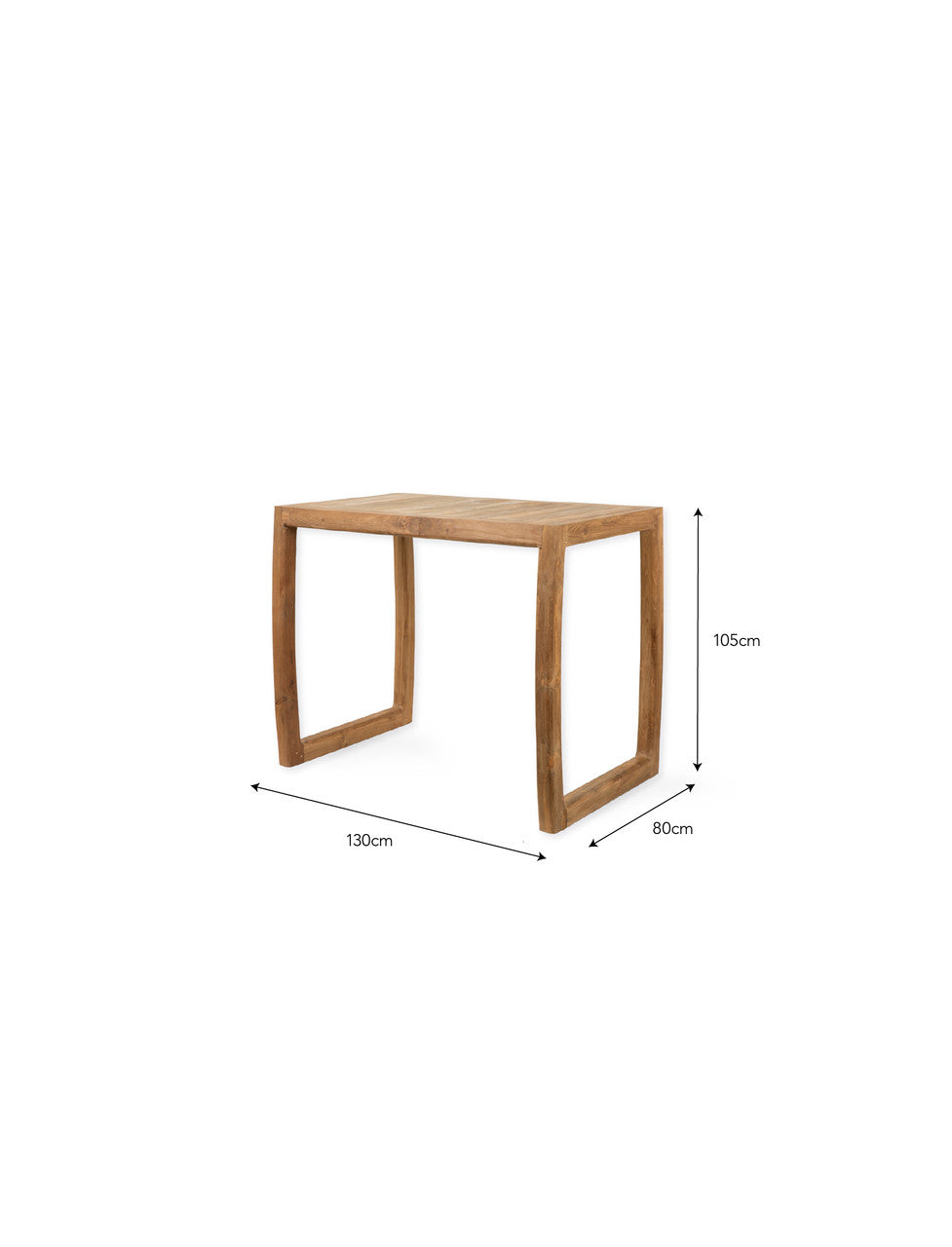 Dashwood Square Bar Table - Reclaimed Teak, Natural