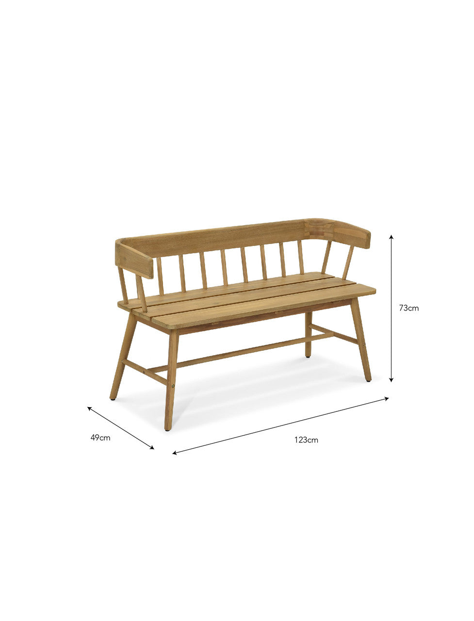 Bramley Bench - Acacia Wood, Natural