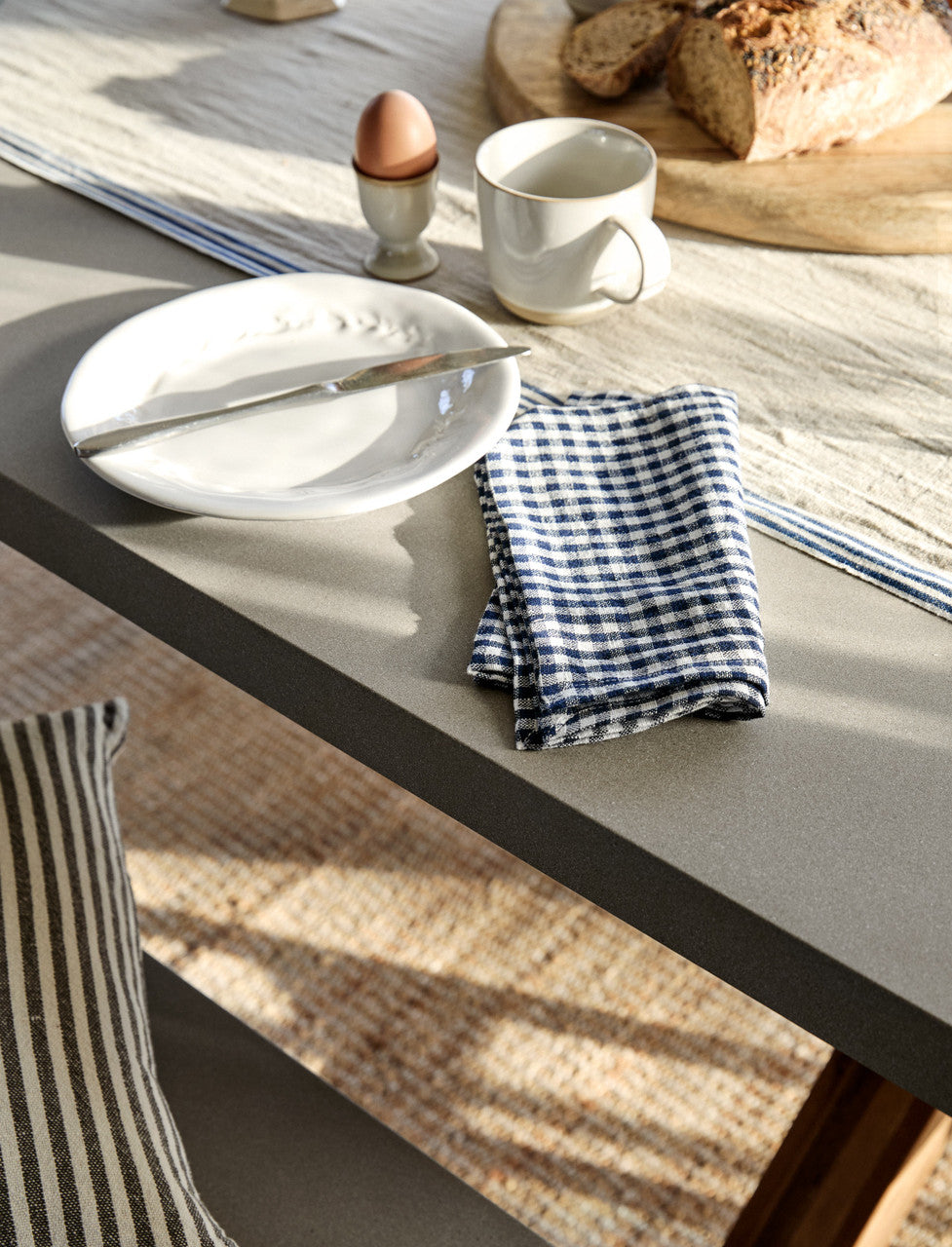 Burford Table - Acacia Wood & Polystone, Natural, Small
