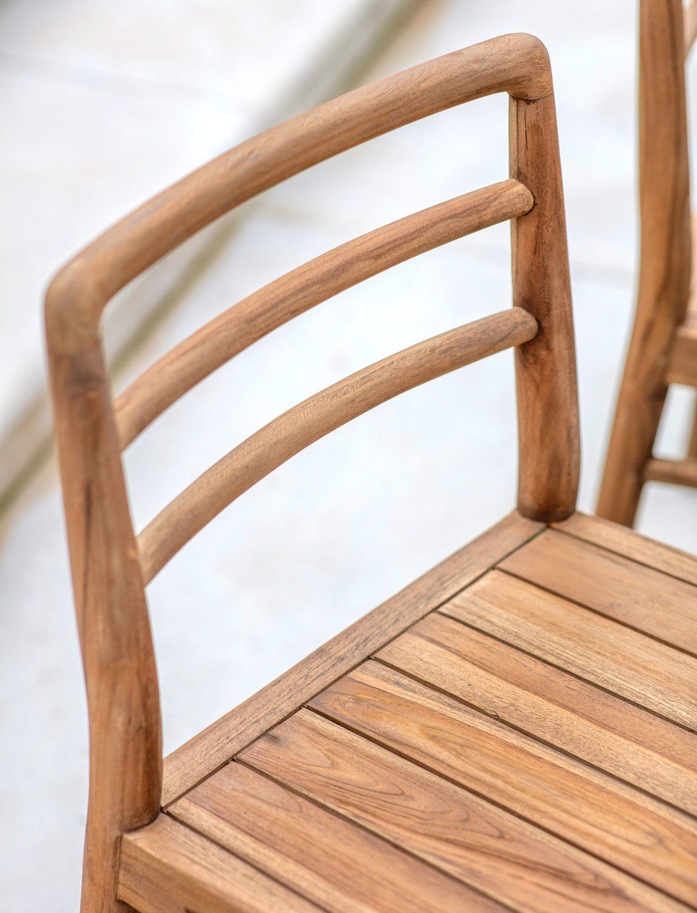 St Mawes Dining Chair - Teak, Natural, Set of 2
