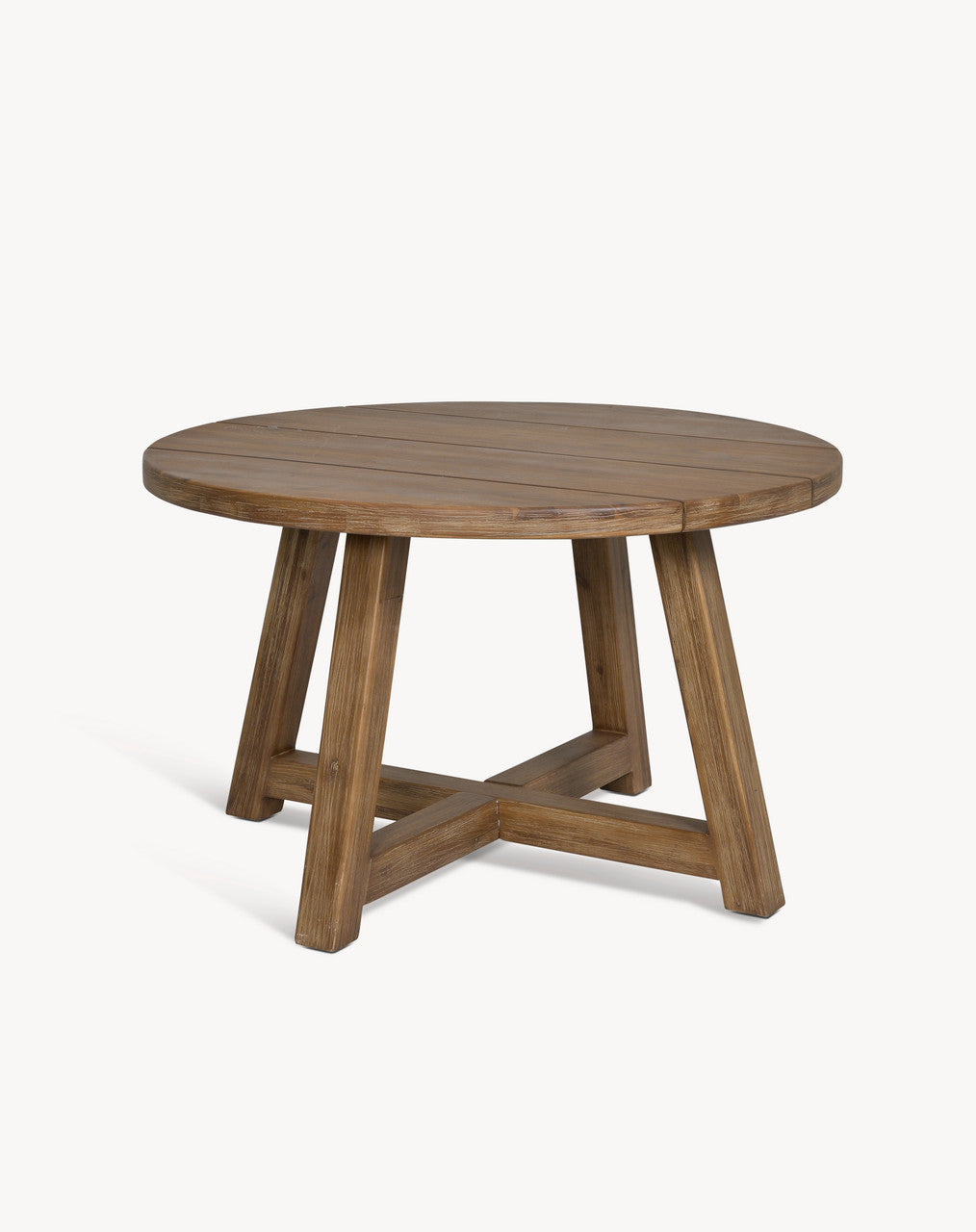 Chilford Solid Round Dining Table - Acacia Wood, Natural