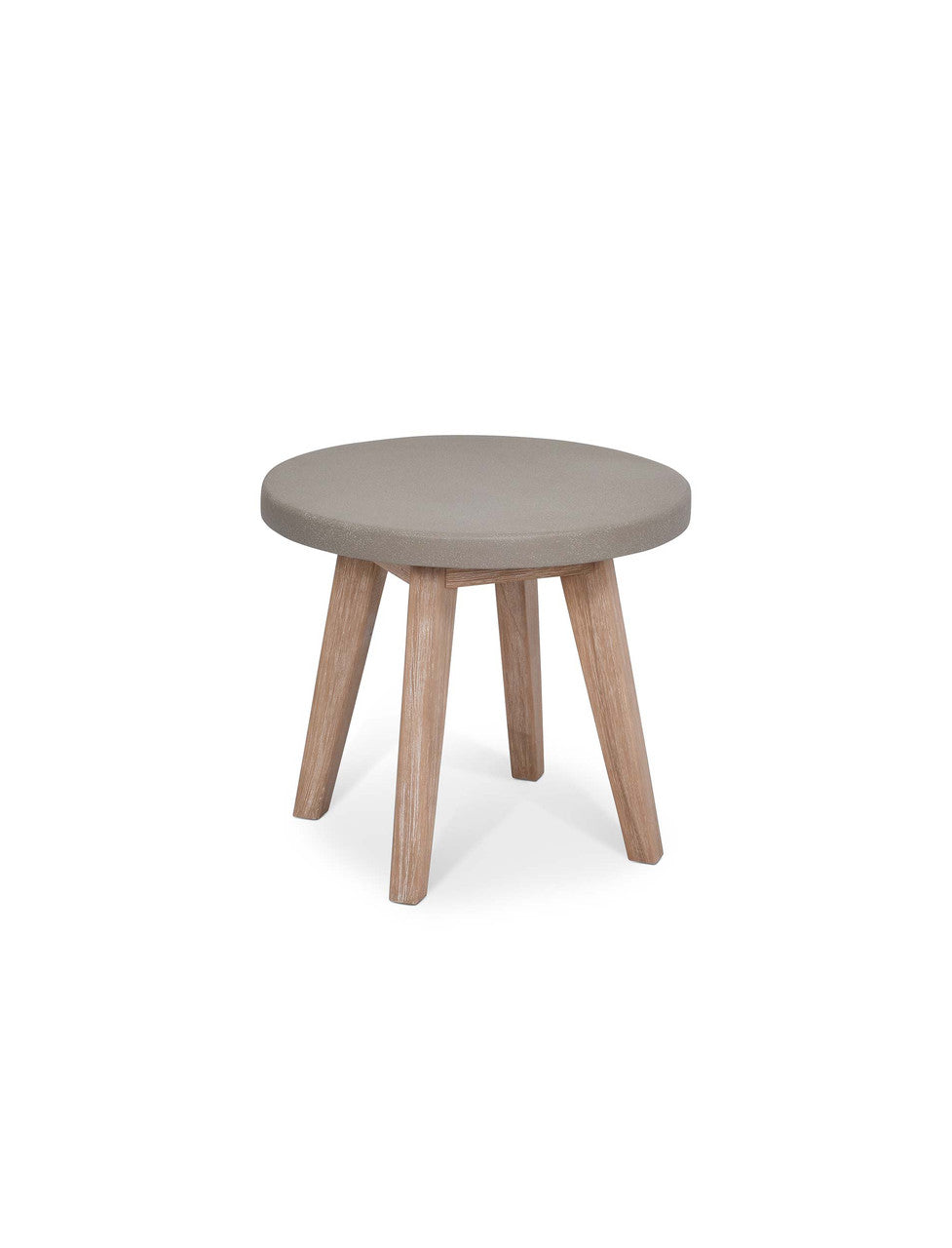 Lynton Round Side Table - Acacia Wood, Grey