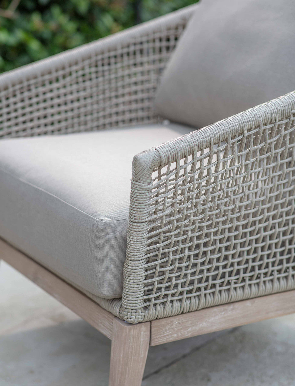 Lynton Armchair - Acacia Wood, Grey