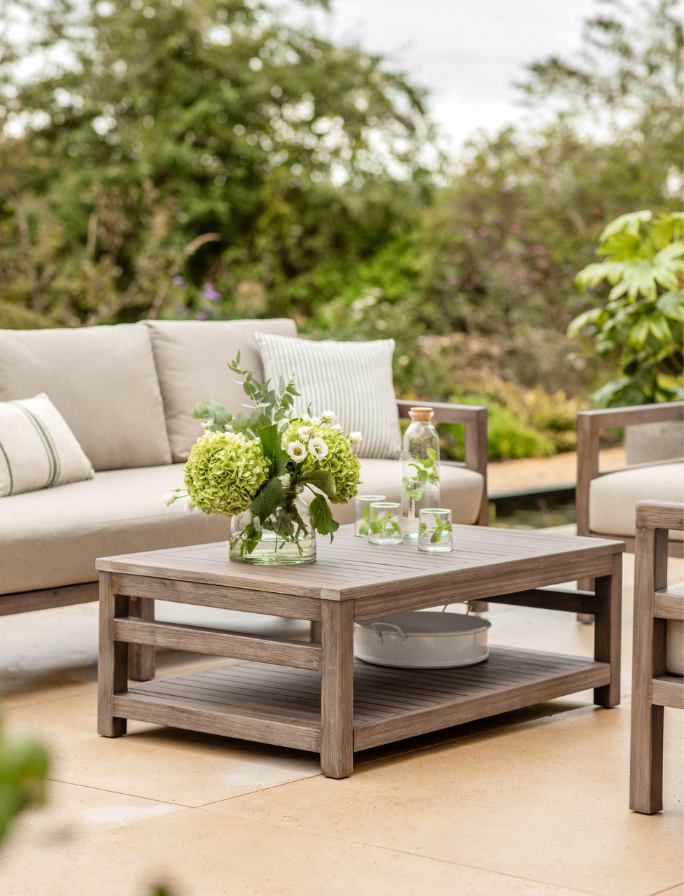 Sandridge Rectangular Coffee Table - Acacia Wood, Dark Natural