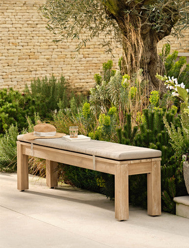 Porthallow Bench Cushion - Olefin, Natural