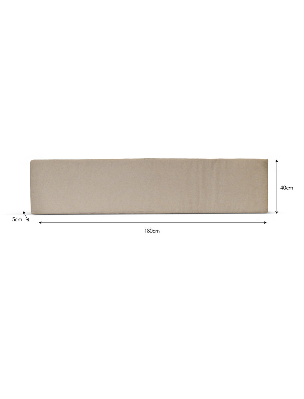 Porthallow Bench Cushion - Olefin, Natural