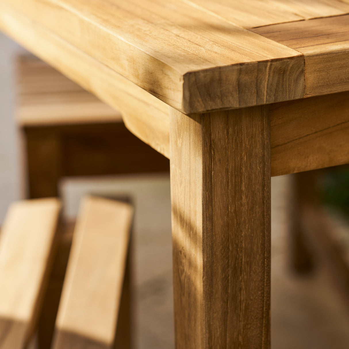 Marbrook Teak Table 80cm x 80cm & 4 Grisdale Side Chairs