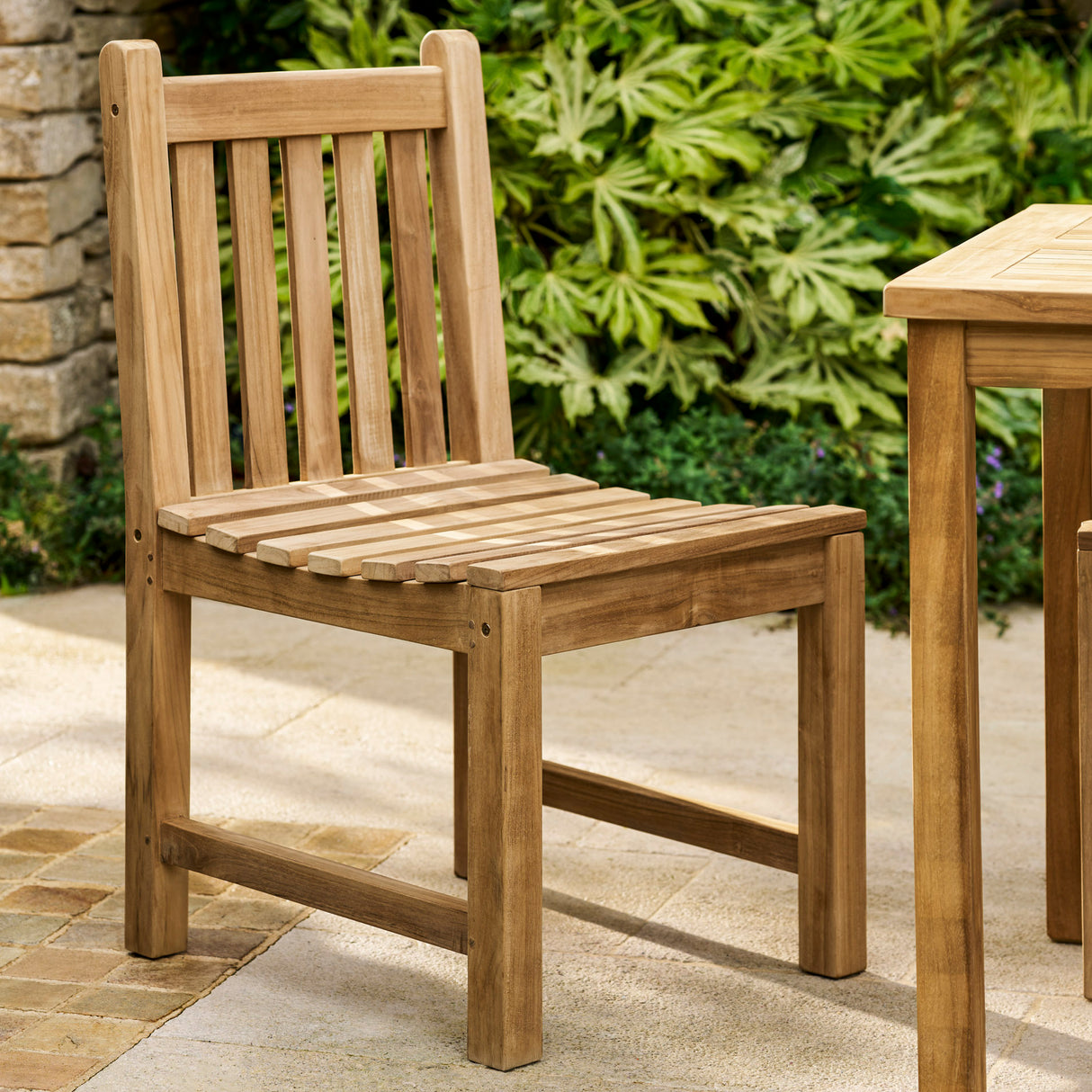 Marbrook Teak Table 80cm x 80cm & 4 Grisdale Side Chairs