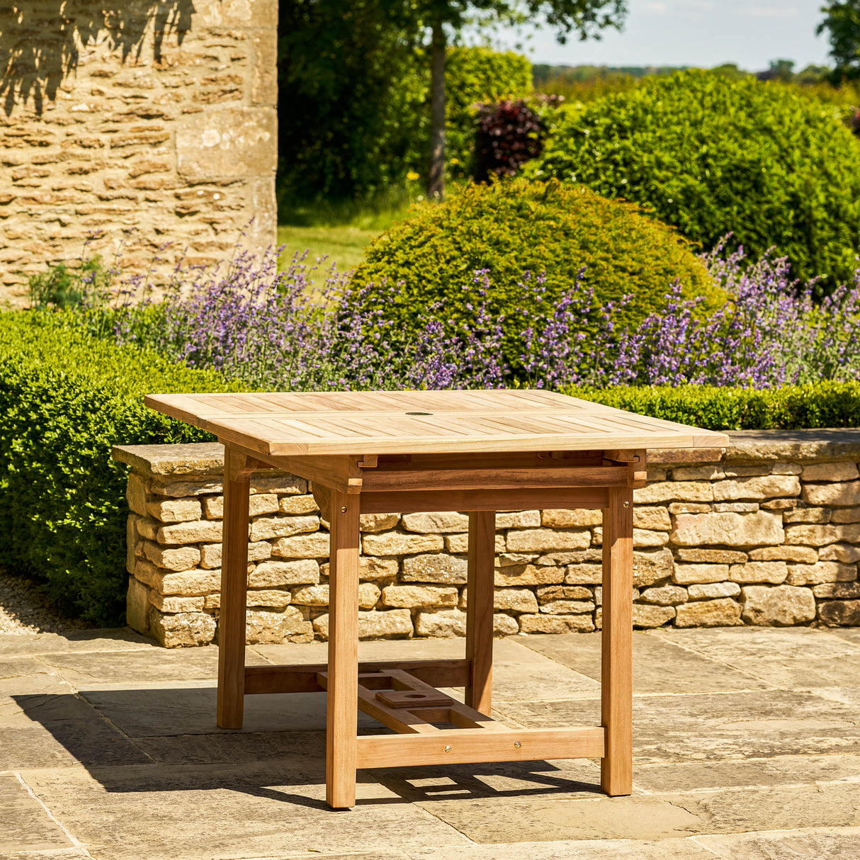 Arrow Teak Rectangular Extending Dining Table 120-180cm