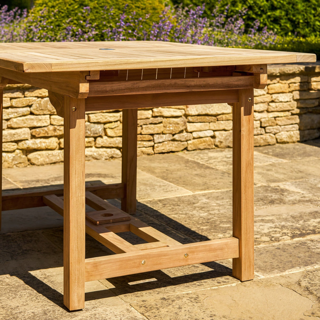 Arrow Teak Rectangular Extending Dining Table 120-180cm