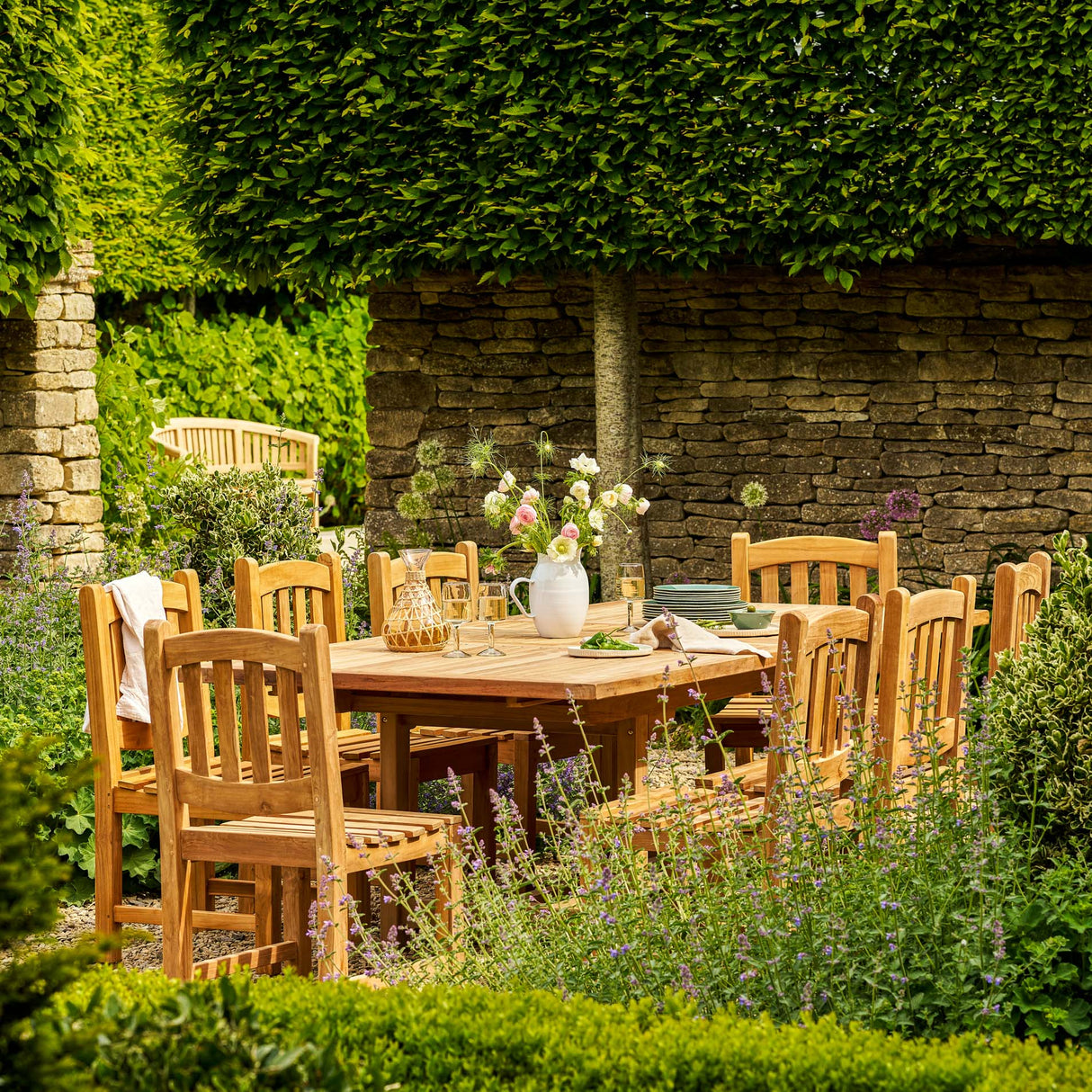 Arrow Teak Rectangular Extending Dining Table 180-240cm
