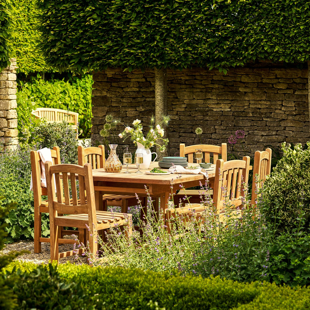Arrow Teak Rectangular Extending Dining Table 180-240cm