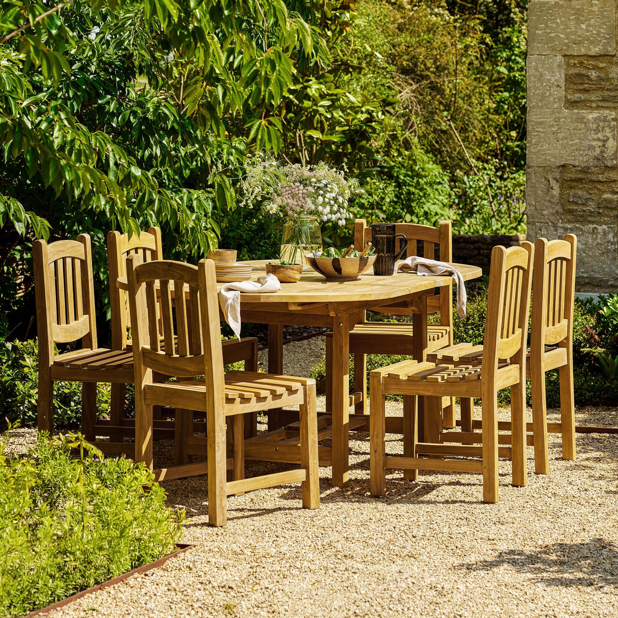 Avon Teak Oval Extending Dining Table 150-210cm