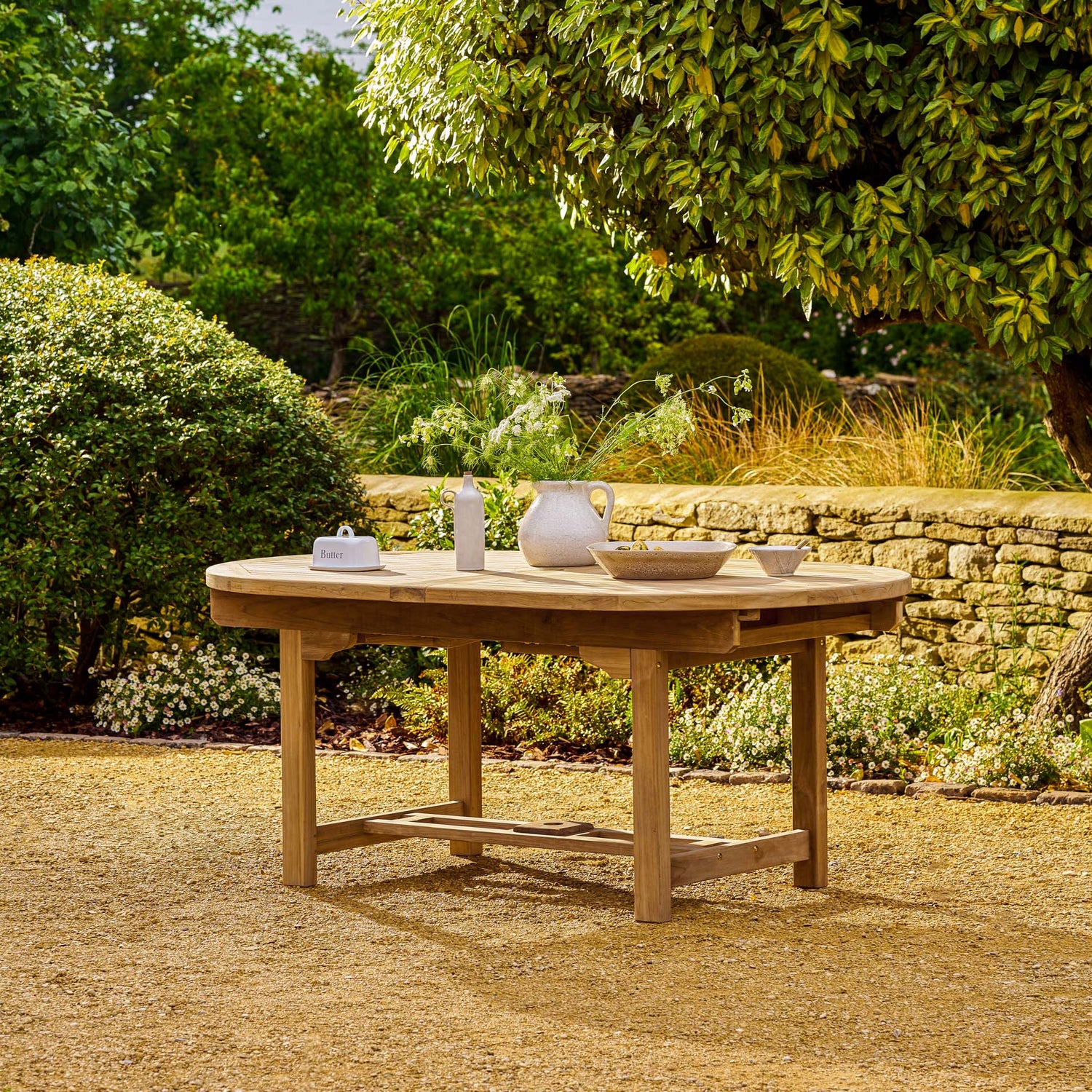 Avon Teak Oval Extending Dining Table 180-240cm