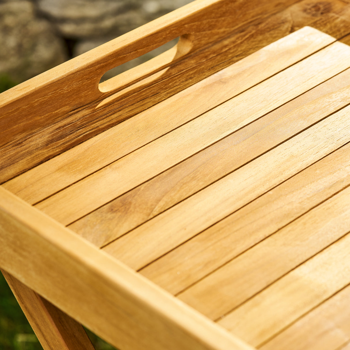 Hidcote Teak Butlers Tray 55cm x 40cm & Folding Stand