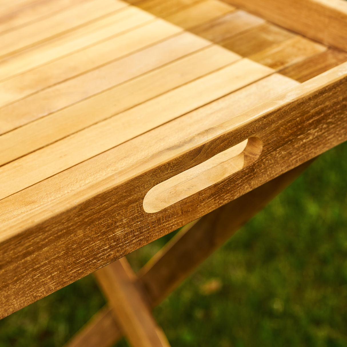 Hidcote Teak Butlers Tray 55cm x 40cm & Folding Stand