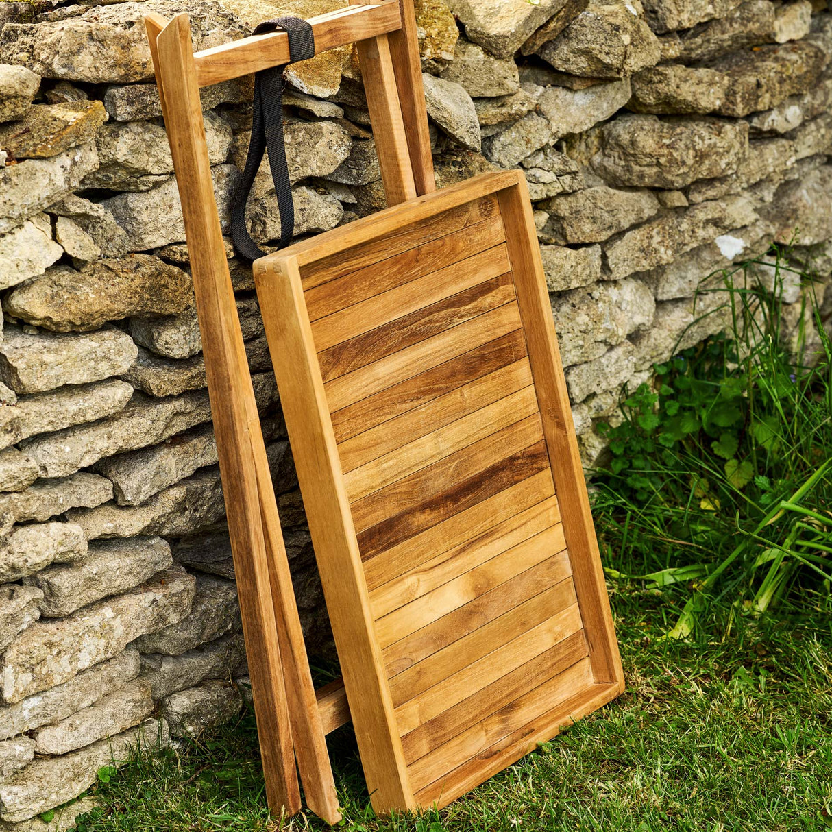 Hidcote Teak Butlers Tray 55cm x 40cm & Folding Stand