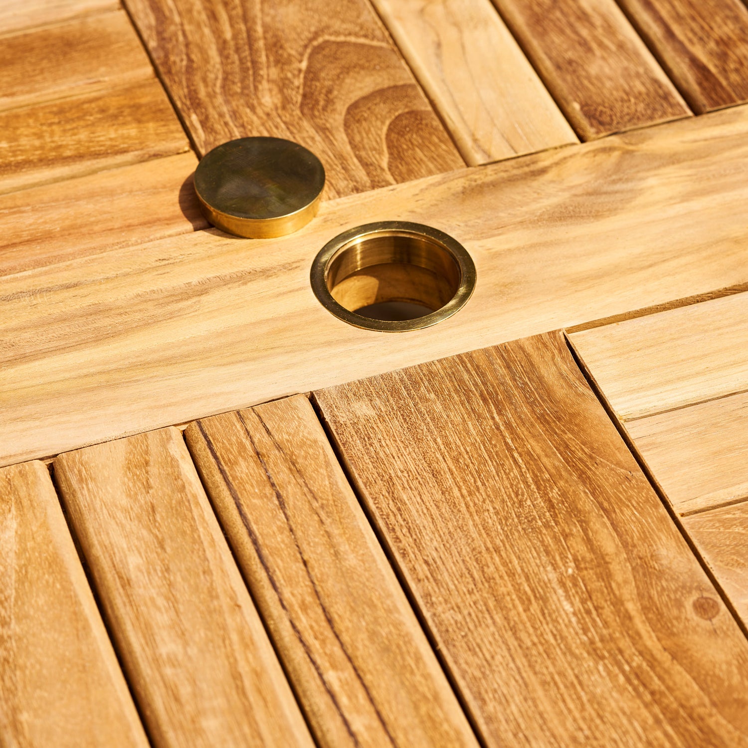 Churn Teak Round Deep Table 210cm