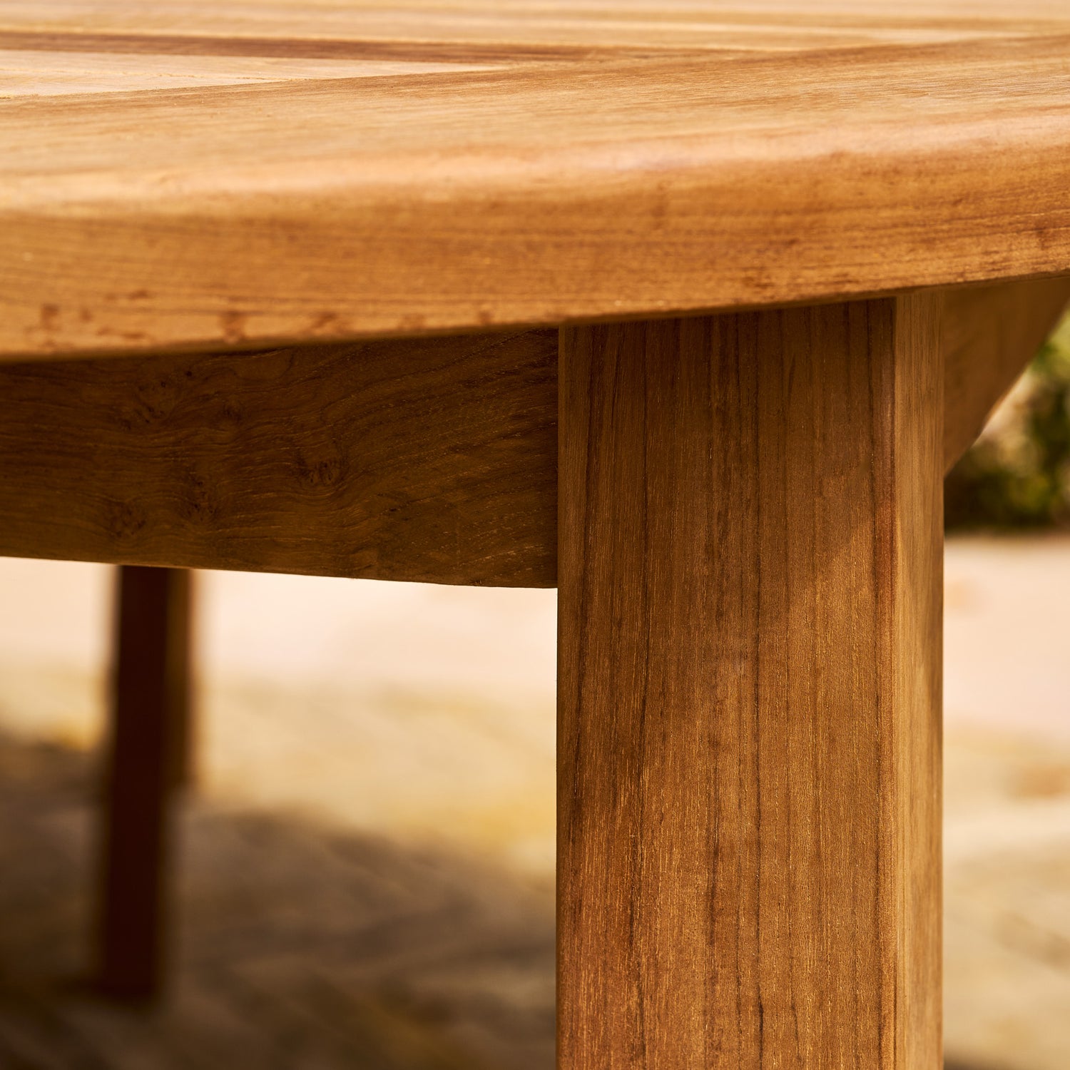 Churn Teak Round Deep Table 210cm