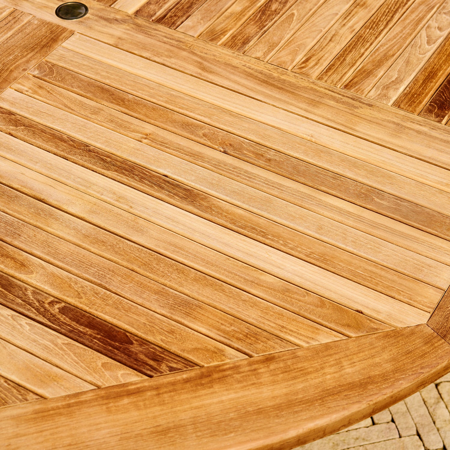 Churn Teak Round Deep Table 210cm