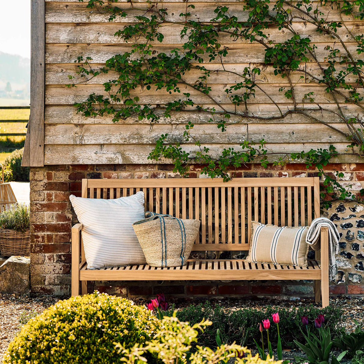 Deep Teak Bench 3 Seater 180cm