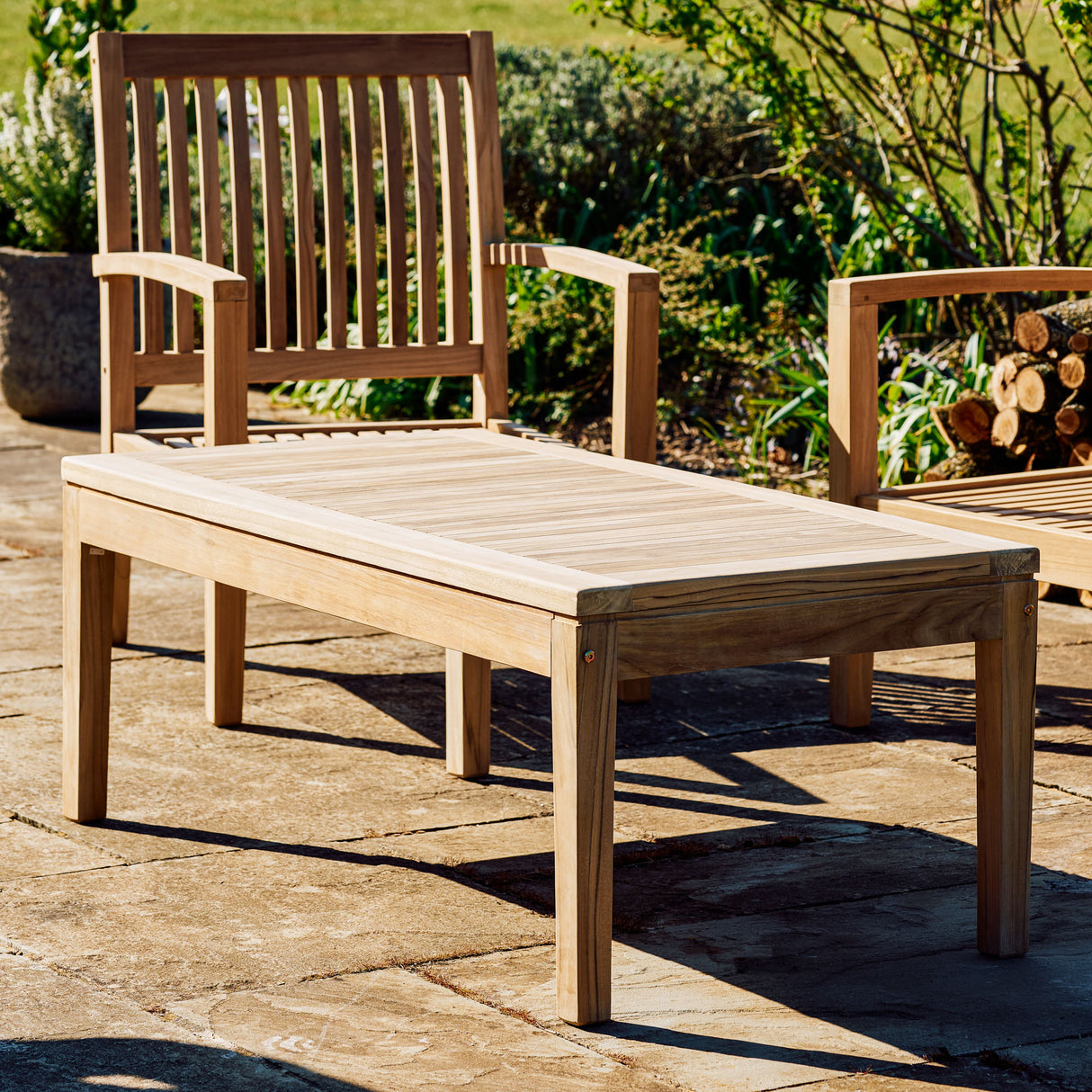 Comfort Teak 4 Seater & Coffee Table Set