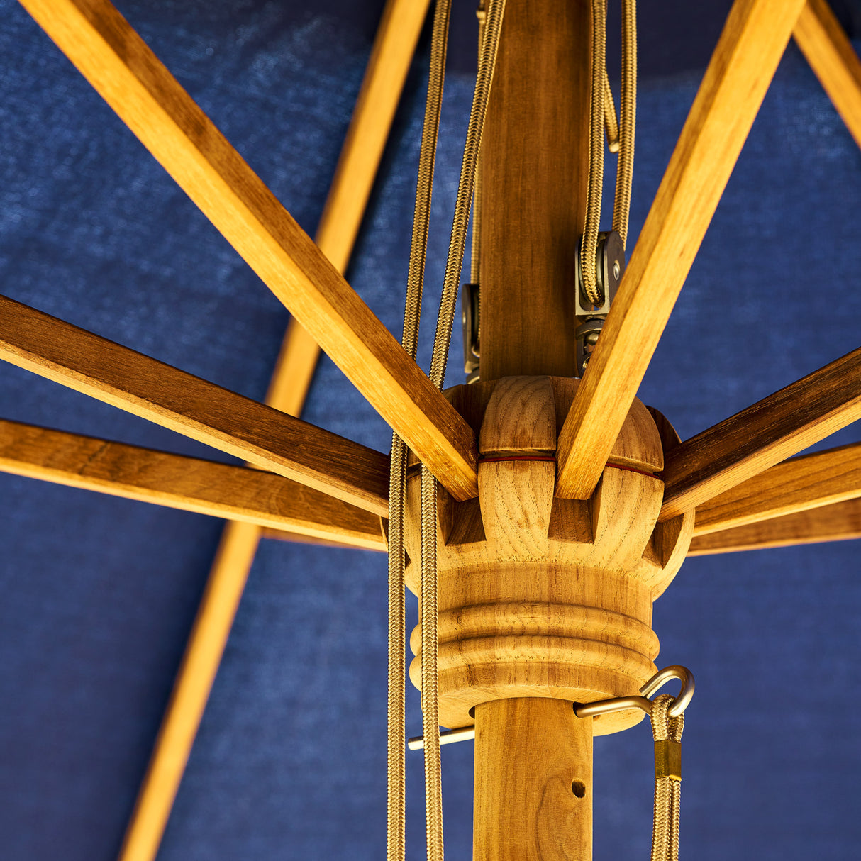 Parasol Teak 3m Blue