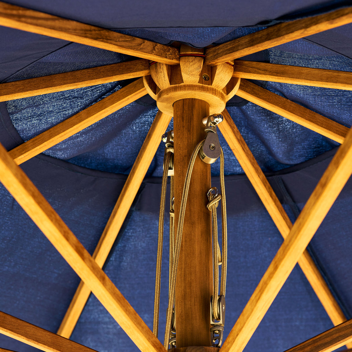 Parasol Teak 3m Blue