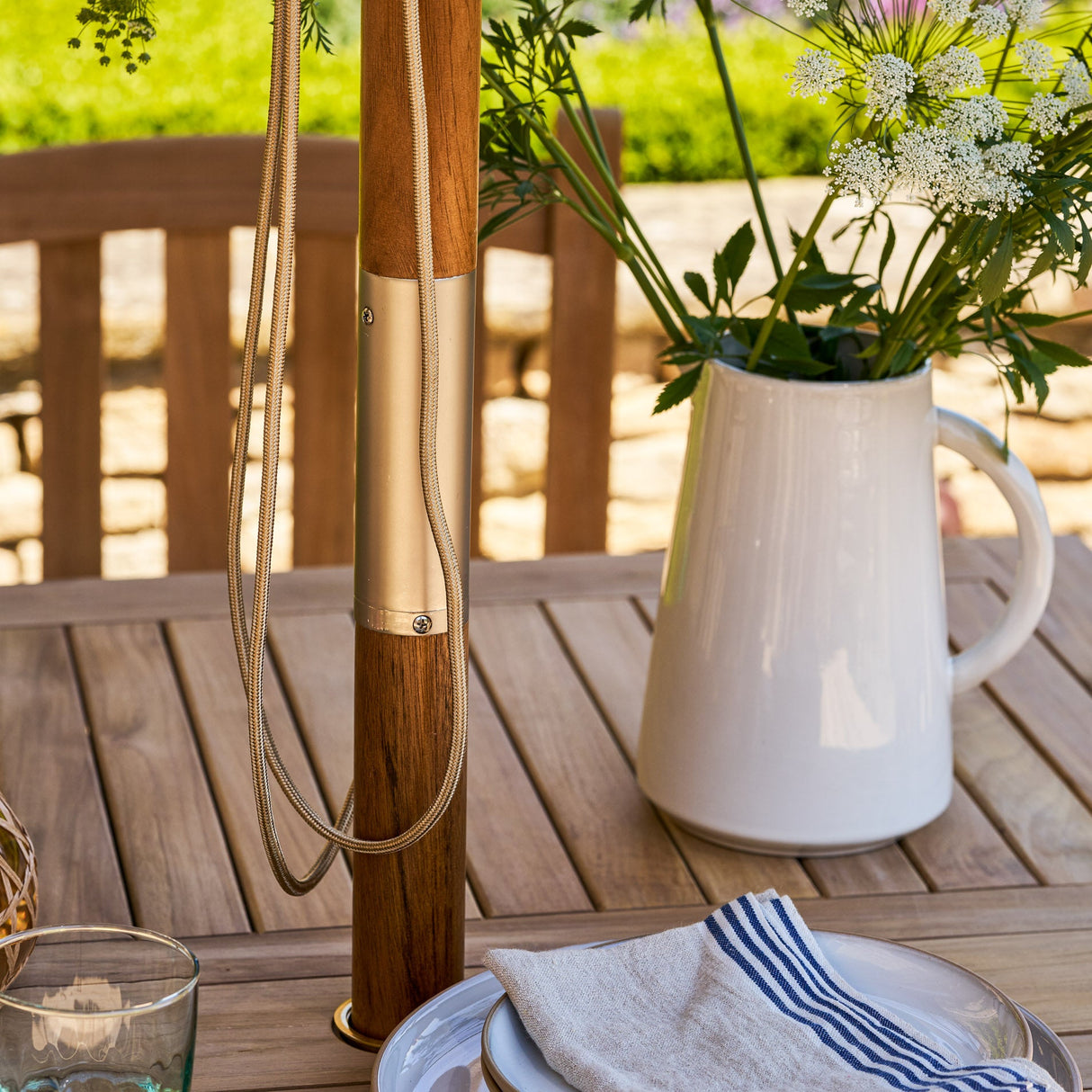 Parasol Teak 3m Natural