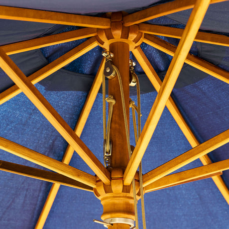 Parasol Solid Wood 2.5m Blue