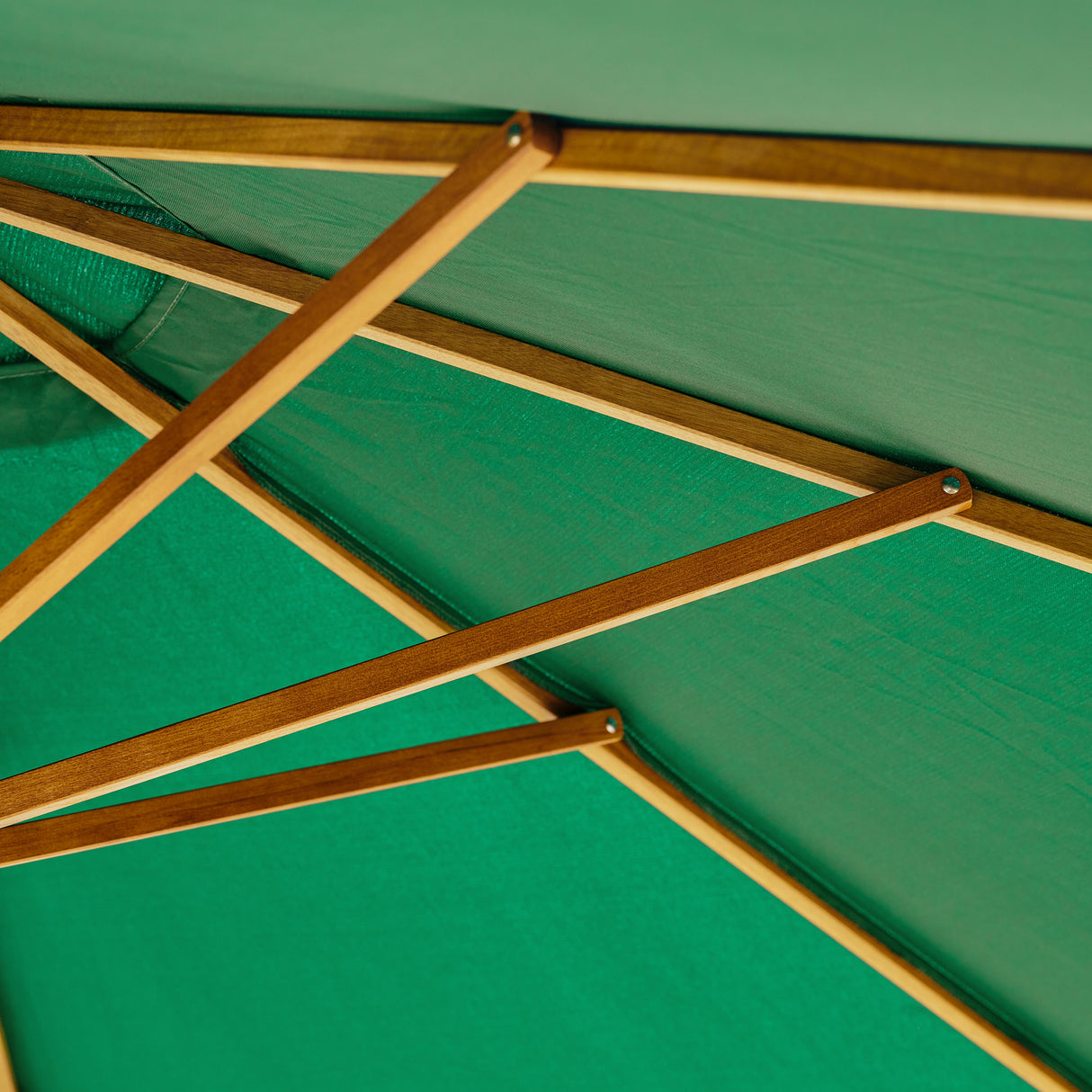Parasol Solid Wood 2.5m Green