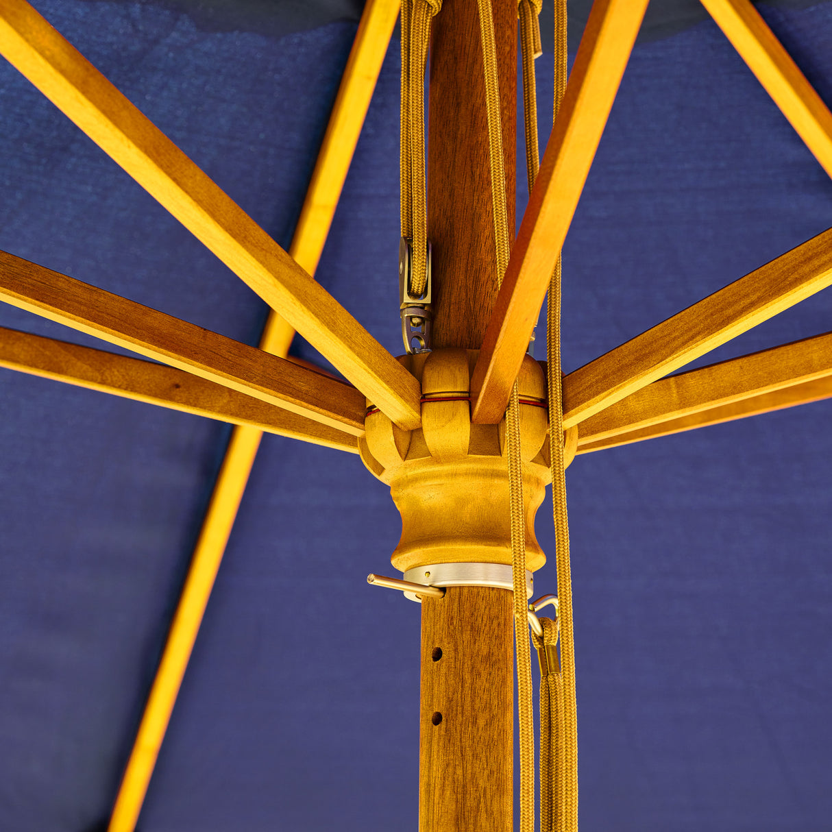 Parasol Solid Wood 3m Blue