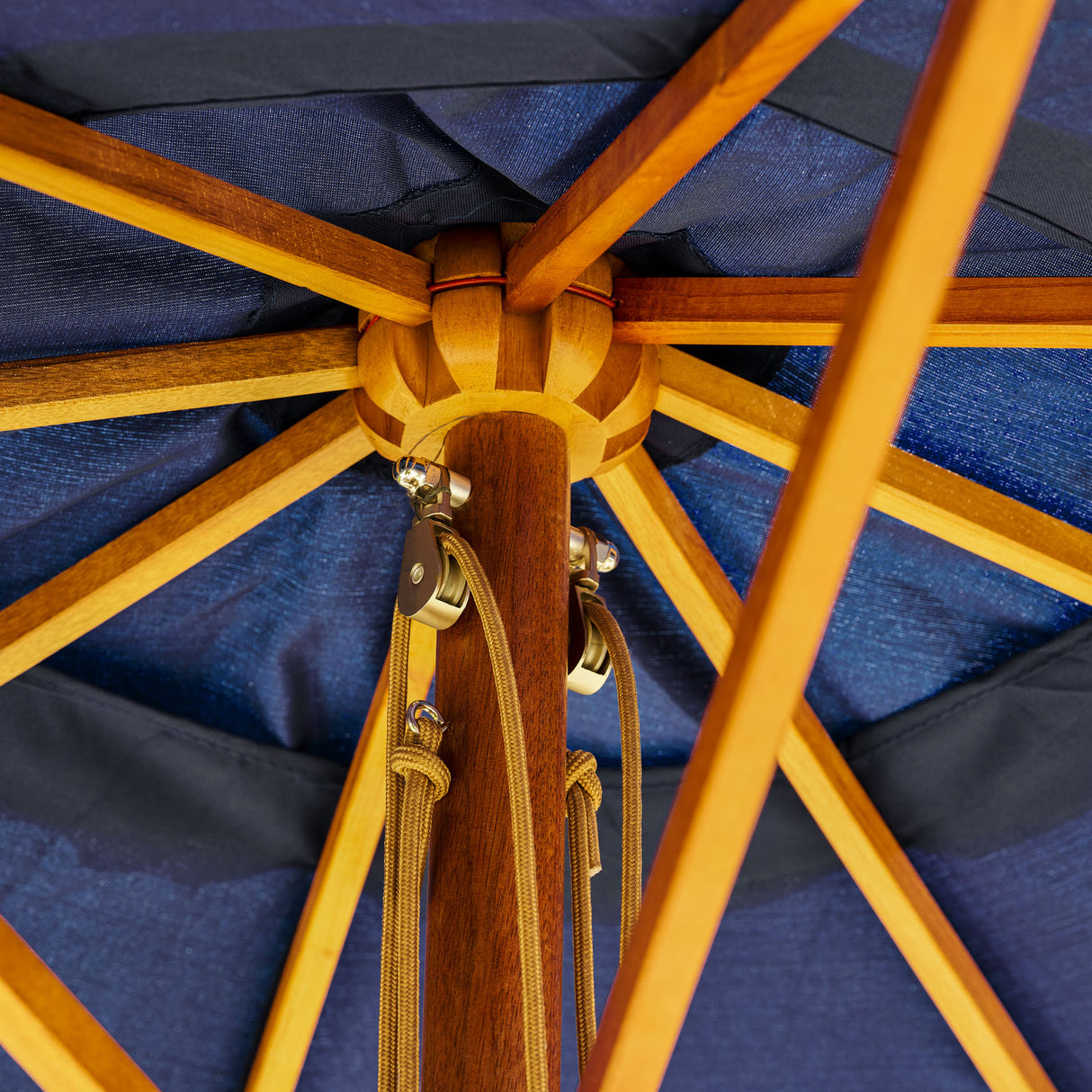 Parasol Solid Wood 3m Blue