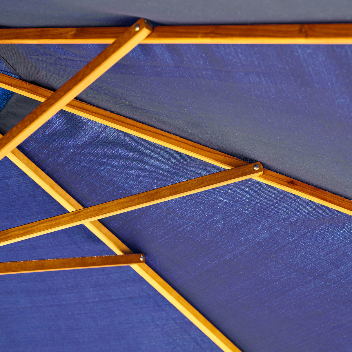 Parasol Solid Wood 3m Blue