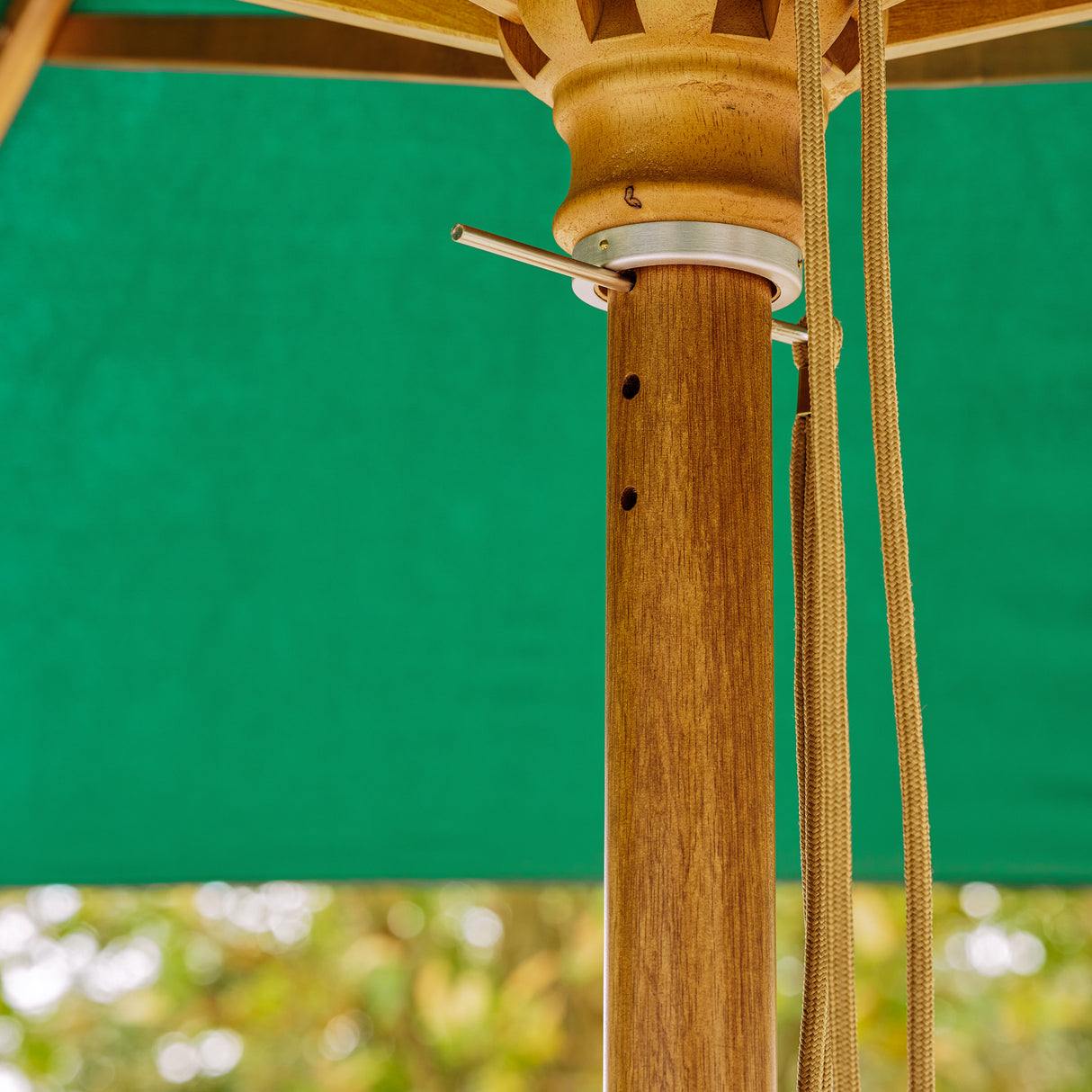 Parasol Solid Wood 3m Green