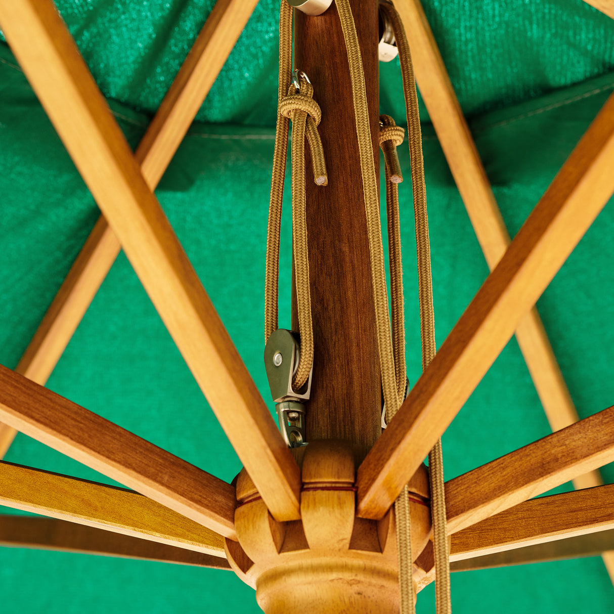 Parasol Solid Wood 3m Green