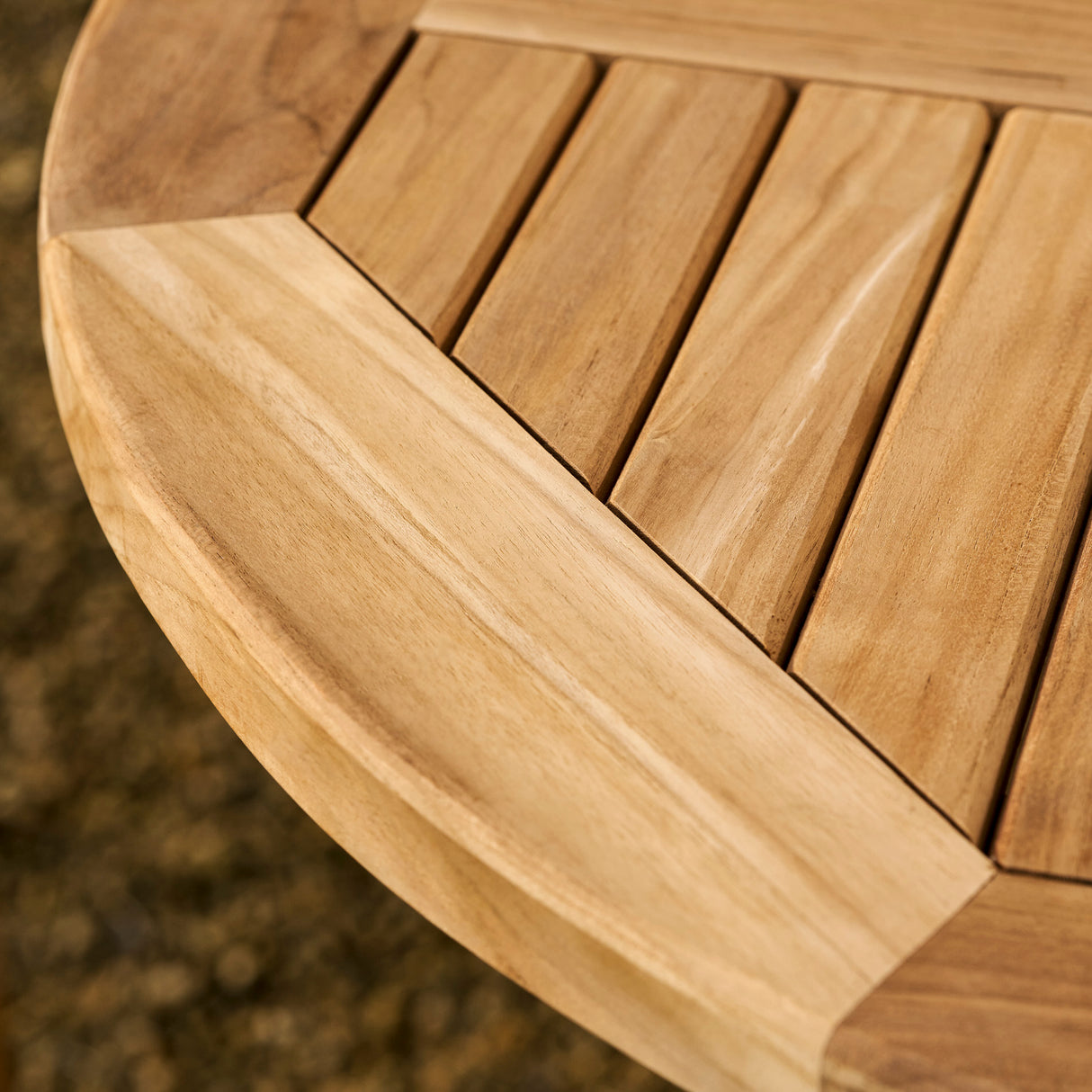 Crummock Round Bar Table - Teak, Natural