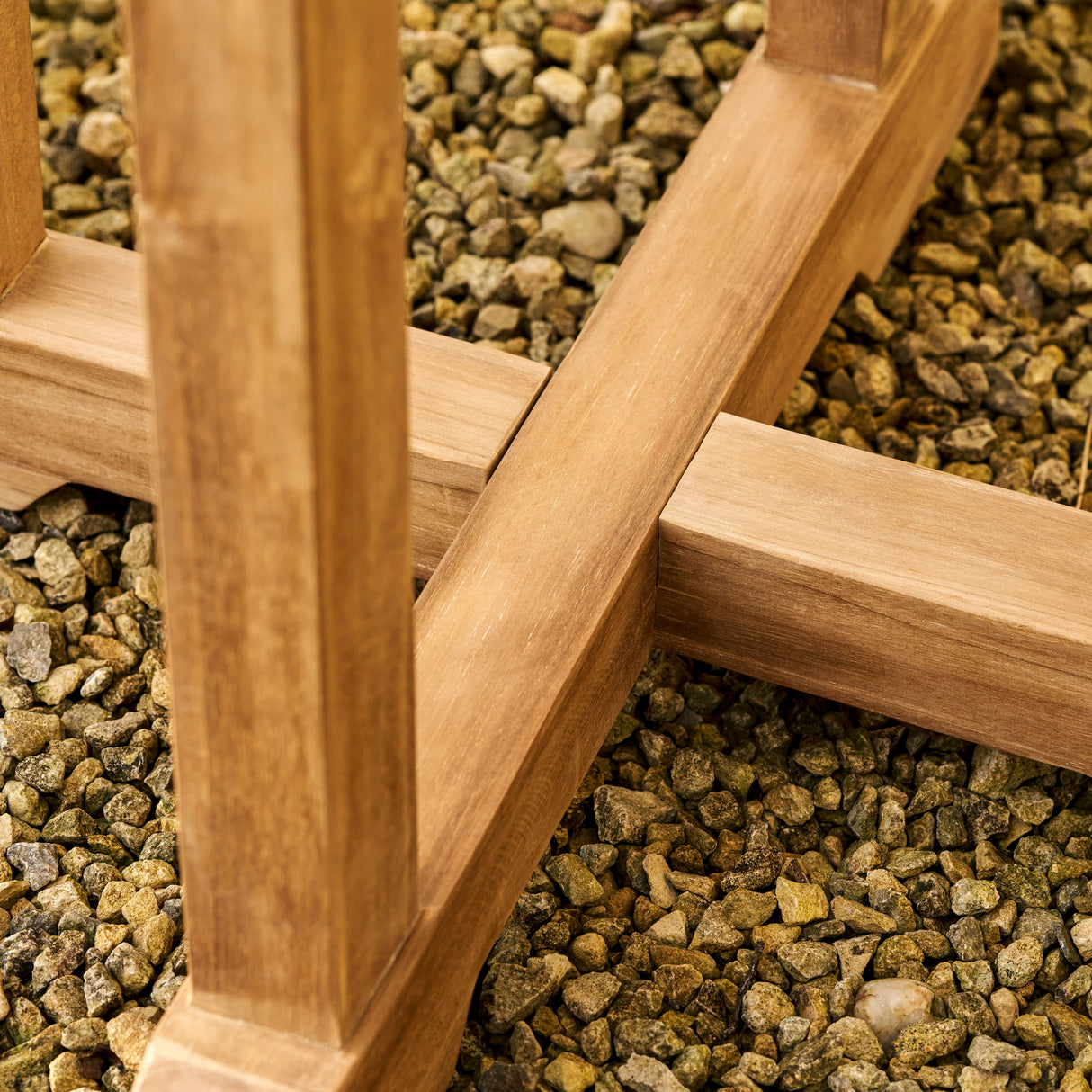 Crummock Round Bar Table - Teak, Natural