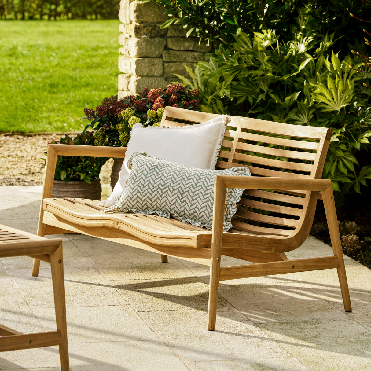 Coate 2 Seater Bench - Teak, Natural