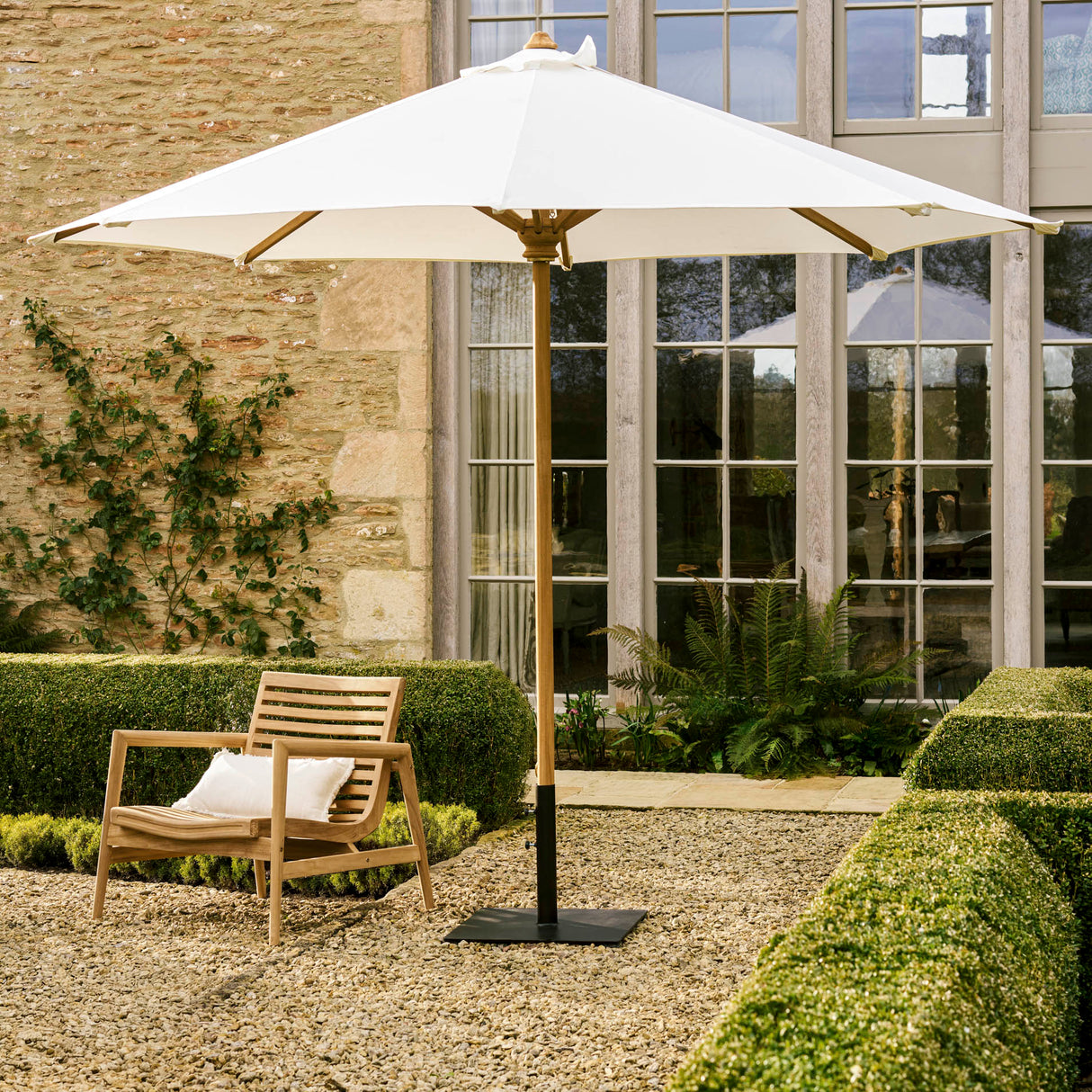 Parasol 3.0M - Teak, Natural