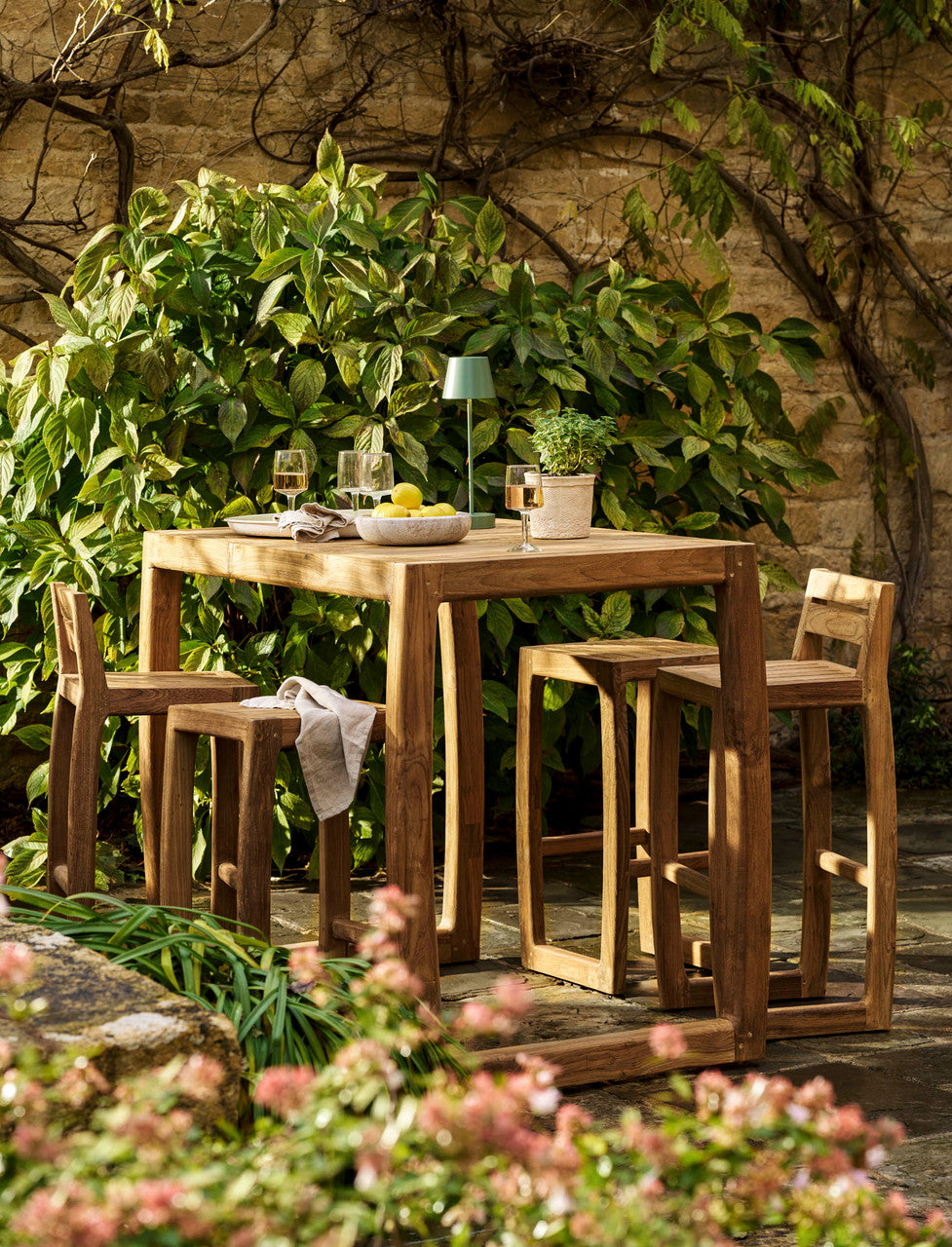 Dashwood Square Bar Table - Reclaimed Teak, Natural