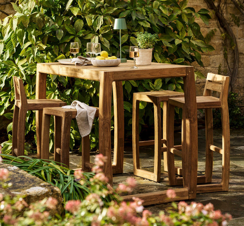 Dashwood Square Bar Table - Reclaimed Teak, Natural